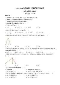 河南省平顶山市宝丰县名校联盟2023-2024学年八年级下学期3月月考数学试题