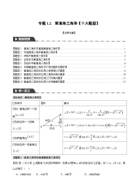 中考数学一轮复习专题1.2 解直角三角形【十大题型】（举一反三）（北师大版）（原卷版）