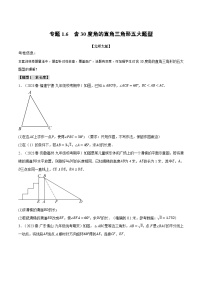 中考数学一轮复习专题1.6 含30度角的直角三角形五大题型（北师大版）（原卷版）