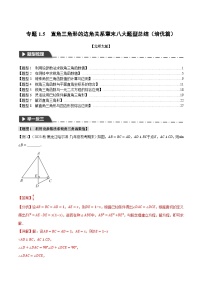 中考数学一轮复习专题1.5 直角三角形的边角关系章末八大题型总结（培优篇）（北师大版）（解析版）