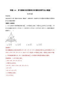 中考数学一轮复习专题3.10 求与圆有关的阴影部分的面积的技巧五大题型（北师大版）（解析版）