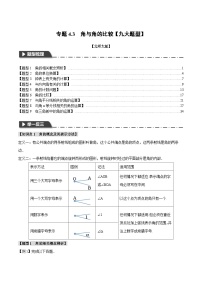 中考数学一轮复习专题4.3 角与角的比较【九大题型】（举一反三）（北师大版）（解析版）