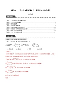 中考数学一轮复习专题5.6 二元一次方程组章末八大题型总结（培优篇）（北师大版）（解析版）