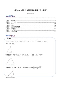 中考数学一轮复习：专题23.8 相似三角形的常见模型【八大题型】（举一反三）（华东师大版）（解析版）