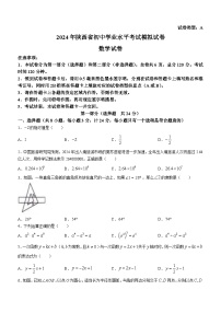 2024年陕西省韩城市新城区第四初级中学中考模拟数学试题