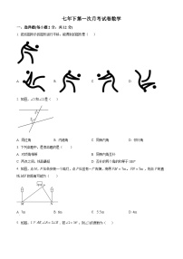 吉林省白城市大安市乐胜乡中学校2023-2024学年七年级下学期第一次月考数学试题（原卷版+解析版）