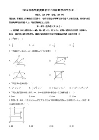 江苏省泰州市姜堰区姜堰区实验初级中学2023-2024学年七年级下学期月考数学试题（原卷版+解析版）