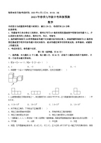 2023年四川省绵阳市涪城区中考模拟预测九年级数学模拟预测题