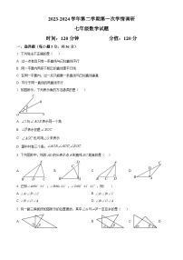 山东省聊城市东昌府区多校联考2023-2024学年七年级下学期第一次月考数学试题（原卷版+解析版）