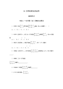 2023年初中数学中考专项分类强化训练（含答案）：04 方程的解法及应用（通用版）