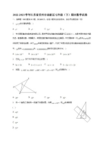 江苏省苏州市虎丘区2022-2023学年七年级下学期期末调研数学试卷(含解析)