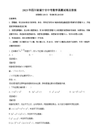 2023年四川省遂宁市中考数学真题试卷(解析版)