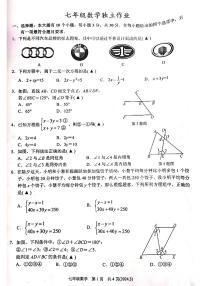 浙江省杭州市临平区2023-2024学年七年级下学期3月独立作业数学试题