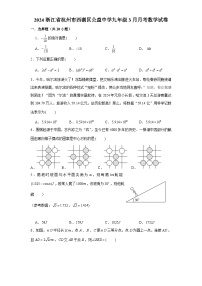 浙江省杭州市西湖区公益中学2023—2024学年九年级下学期3月月考数学试卷+