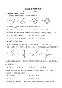 重庆西西南大学附属中学校2023-2024学年八年级下学期数学定时训练4