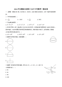 2024年安徽省合肥四十五中中考数学一模试卷(含解析）