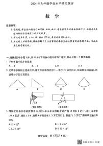 2023-2024学年河南省新乡市九年级一模数学试题及答案