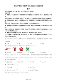 2024年广东省佛山市中考一模数学试题