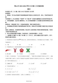 2024年广东省佛山市中考一模数学试题