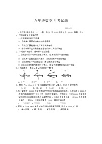 河北省邢台市第十九中学2023-2024学年八年级下学期第一次月考数学试卷