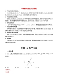 初中数学一轮复习【讲通练透】专题14 角平分线（练透） （全国通用）