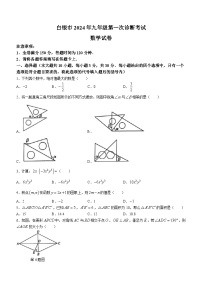 2024年甘肃省白银市九年级第一次诊断数学模拟试题