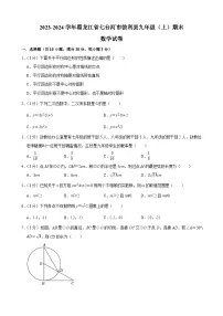 黑龙江省七台河市勃利县2024届学年九年级上学期期末考试数学试卷(含解析)