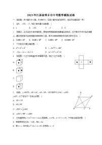 江西省萍乡市2023届九年级下学期中考模拟数学试卷(含解析)