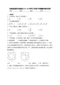 河南省洛阳市涧西区2022-2023学年八年级下学期期中数学试卷(含答案)