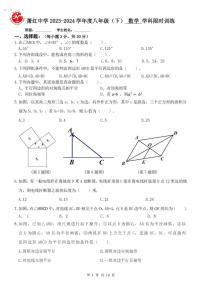 萧红中学八年级下学期2024年3月月考数学试卷和答案