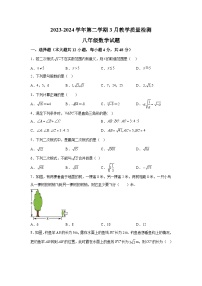 山东省德州市宁津县大曹镇大赵中学2023-2024学年八年级下学期第一次月考数学试题（含解析）