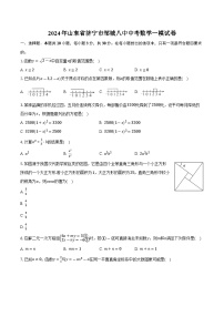 2024年山东省济宁市邹城市第八中学九年级中考数学一模试卷