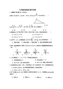 2024年广东省梅州市梅县区部分学校+九年级+阶段测试数学试题（一模）