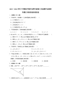 2023—2024学年下学期初中数学北师大新版八年级期中必刷常考题之勾股定理的逆定理