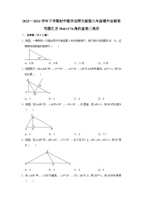 2023—2024学年下学期初中数学北师大新版八年级期中必刷常考题之含30°角的直角三角形
