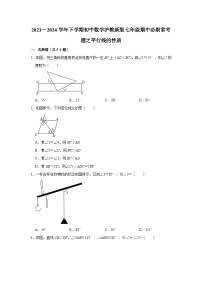 2023—2024学年下学期初中数学沪教新版七年级期中必刷常考题之平行线的性质