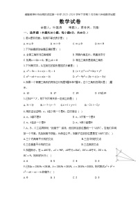 福建省漳州市台商区第一中学2023-2024学年下学期3月月考八年级数学试题