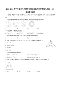 2023-2024学年内蒙古乌兰察布市集宁区亿利东方学校八年级（上）期末数学试卷（含详细答案解析）