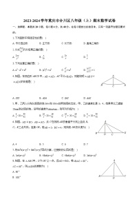 2023-2024学年重庆市合川区八年级（上）期末数学试卷（含详细答案解析）