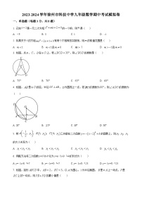 江苏省徐州市科技中学九年级2023-2024学年上学期数学期中考试模拟试题