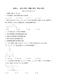 中考数学一轮考点复习精讲精练专题14 直角三角形、等腰三角形、等边三角形【考点巩固】（2份打包，原卷版+解析版）