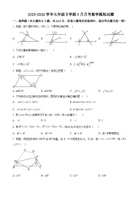 江苏省扬州市华东师范大学广陵实验初级中学2023—2024学年七年级下学期3月月考数学模拟试题