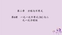 中考数学一轮复习课件 第2章 方程与不等式第6课一元一次不等式组与二元一次方程组（含答案）