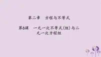 中考数学一轮复习课件 第2章 方程与不等式第6课一元一次不等式组与二元一次方程组（含答案）