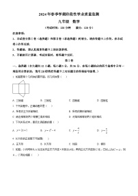 2024年广西壮族自治区钦州市浦北县中考一模数学模拟试题（原卷版+解析版）