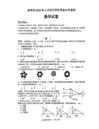 2024年浙江省省金华市中考一模数学试题