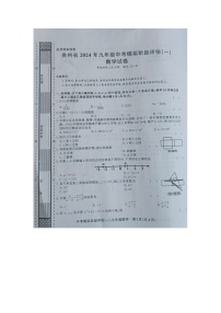 2024年贵州省黔东南州剑河县第四中学+九年级中考模拟阶段评估（一）数学试卷+