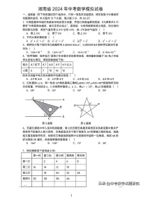 2024年湖南省中考数学模拟试卷（含答案）