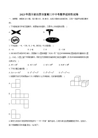 2023年四川省自贡市富顺三中中考数学适应性试卷（含解析）