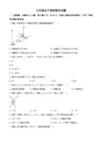 山东省聊城市东阿县姜楼中学2023-2024学年七年级下学期3月月考数学试题（原卷版+解析版）